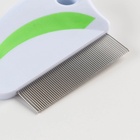 Расчёска малая, 8×6 с, с нескользящей ручкой, белая, зелёная - Фото 4