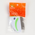 Расчёска малая, 8×6 с, с нескользящей ручкой, белая, зелёная - Фото 5