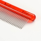 Расчёска для шерсти «Пузырьки», 20×3.6 см, прозрачная, красная - Фото 4