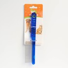 Расчёска для шерсти "Пузырьки", прозрачная, 20 х 3,6 см, синяя - Фото 5