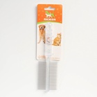 Расчёска для шерсти «Пузырьки», 19.5×5.6 см, двухсторонняя, прозрачная - Фото 6