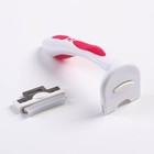 Дешеддер малый, 15×6.2 см, со съёмным лезвием, белый, розовый - Фото 3