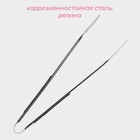 Щипцы кухонные Доляна Chrome, h=33 см нержавеющая сталь, чёрные - Фото 2