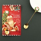 Ложка с формовой ручкой "Твоя посылка от Деда Мороза", 2,7 х 14,5 см - фото 9585409