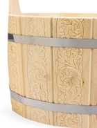 Шайка для бани и сауны «Русский узор», 8 л, деревянная, пластиковая вставка, «Добропаровъ» - фото 51858537