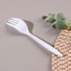 Вилка столовая одноразовая «БИО ЭКО стандарт S», белая (комплект 50 шт) - фото 21665955