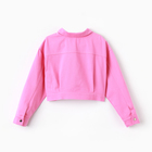 Рубашка для девочки джинсовая, укороченная KAFTAN, размер 30 (98-104 см), цвет розовый - Фото 12