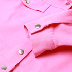 Рубашка для девочки джинсовая, укороченная KAFTAN, размер 30 (98-104 см), цвет розовый - Фото 11