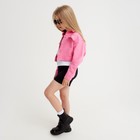 Рубашка для девочки джинсовая, укороченная KAFTAN, размер 34 (122-128 см), цвет розовый - Фото 9