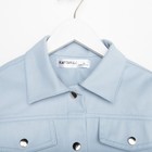 Рубашка для девочки джинсовая укороченная KAFTAN, голубая, размер 38 (146-152 см) - Фото 7