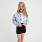 Рубашка для девочки джинсовая укороченная KAFTAN, голубая, размер 38 (146-152 см) - Фото 4