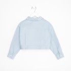 Рубашка для девочки джинсовая укороченная KAFTAN, голубая, размер 38 (146-152 см) - Фото 10