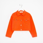 Рубашка для девочки джинсовая, укороченная KAFTAN, размер 30 (98-104 см), цвет оранжевый - Фото 7