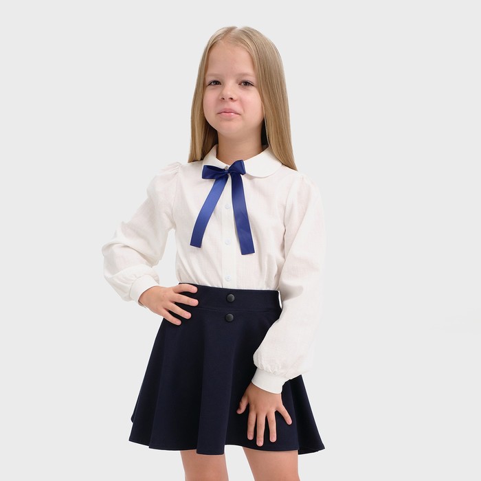Рубашка детская KAFTAN, размер 32 (110-116 см), цвет белый - Фото 1