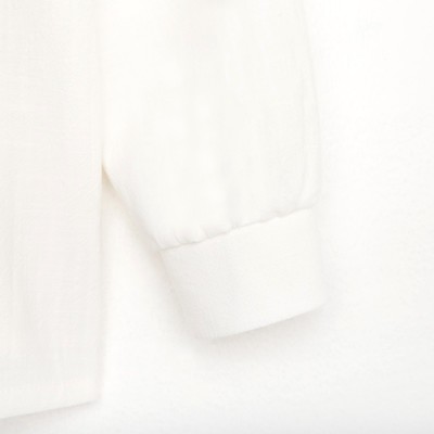 Рубашка для девочки KAFTAN с синим бантом, белая, размер 34 (122-128 см)