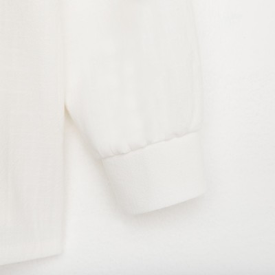 Рубашка для девочки KAFTAN с розовым бантом, белая, размер 34 (122-128 см)