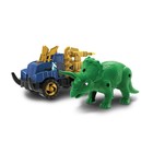 Набор игровой Nikko Snap'n Play «Зелёный трицератопс vs Автосамурай», с динозавром - Фото 1