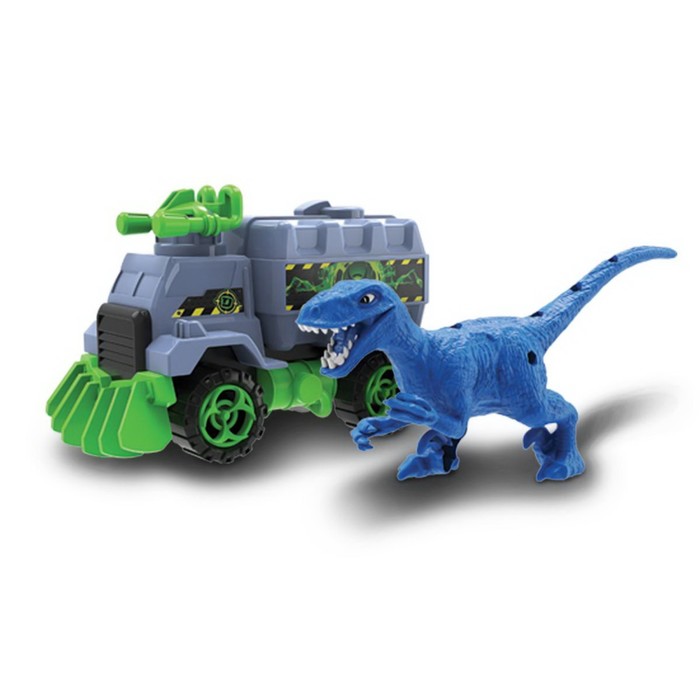 Набор игровой Nikko Snap'n Play «Синий раптор vs Зелёный уборщик», с динозавром