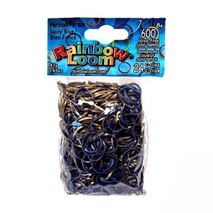 Резиночки для плетения браслетов RAINBOW LOOM, Персидская коллекция, синий - Фото 1