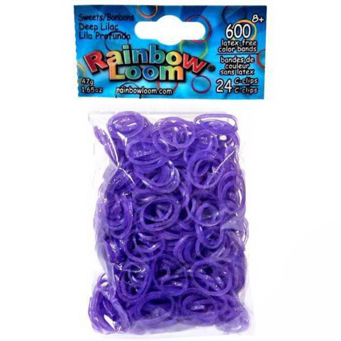 

Резиночки для плетения браслетов RAINBOW LOOM, коллекция «Леденцы», тёмно-лиловый