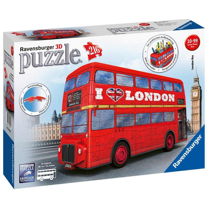3D-пазл Ravensburger «Лондонский автобус», 216 элементов - фото 1886875313