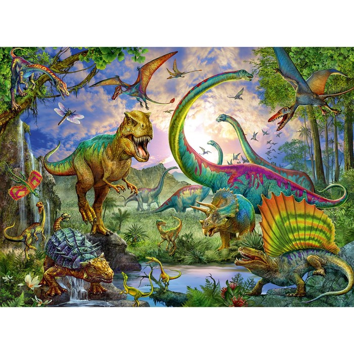 Пазл Ravensburger «Мир динозавров»,  200 элементов - Фото 1
