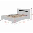 Кровать Вега 1400 с ортопед.осн, с/м 1400х2000, Крафт белый/Венге - фото 23520539