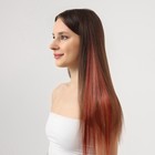 Локон накладной, прямой волос, на заколке, 50 см, 5 гр, цвет рыжий - фото 6640962