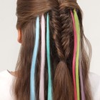 Набор локонов, прямой волос, на невидимке, 32 см, 6 прядей, люминесцентные, разноцветные - Фото 3
