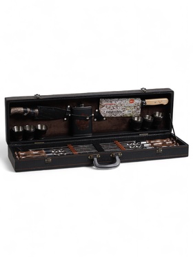 Набор с шампурами подарочный «Элит-X» №7, в коробке из эко-кожи, цвет МИКС 9088198