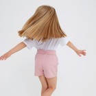 Шорты для девочки с поясом KAFTAN, размер 30 (98-104), цвет пудра - Фото 5