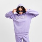 Костюм женский (толстовка и брюки) MIST Love, р. 48-50, лиловый - Фото 6