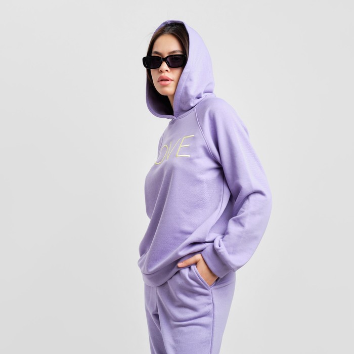 Костюм женский (толстовка и брюки) MIST Love, р. 48-50, лиловый 55205
