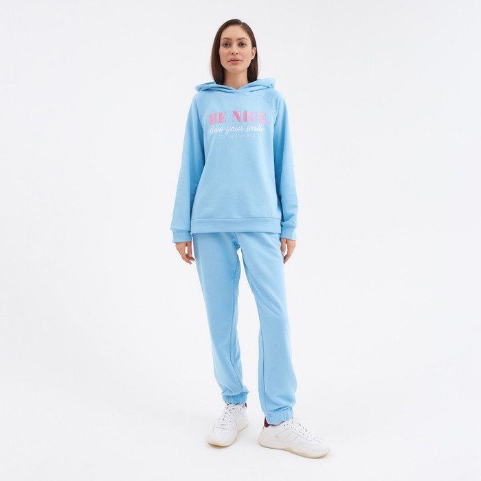 Костюм женский (толстовка и брюки) MIST Be nice, р. 40-42, голубой - Фото 1