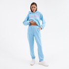Костюм женский (толстовка и брюки) MIST Be nice, р. 52-54, голубой 9087126 - фото 14061070