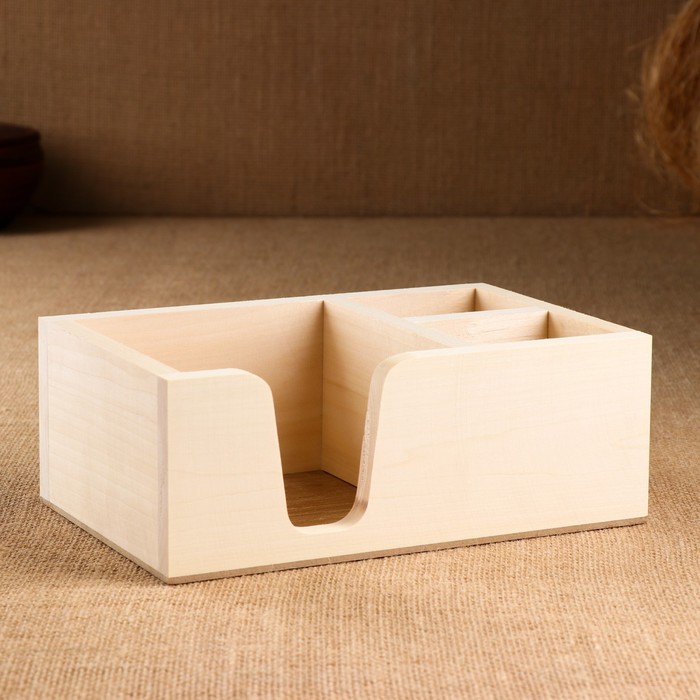 

Подставка "Прямоугольник" из ЛИПЫ, с 3мя отсеками, 15×23×8,5 см