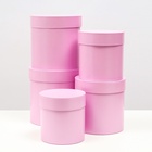 Набор шляпных подарочных коробок 5 в 1 «Сирень однотонный»,20×20×20‒11×11×11 см - Фото 2