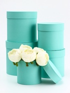 Набор шляпных подарочных коробок 5 в 1 «Мята однотонный»,20×20×20‒11×11×11 см - Фото 2
