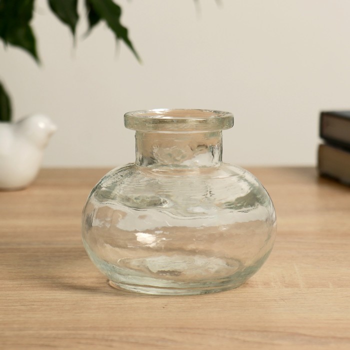 Ваза для цветов «Кэйдис», малая, 10.2×9 см, d=3 см, стекло, прозрачная - Фото 1