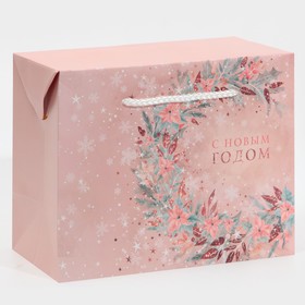 Пакет-коробка «Новогодняя нежность», 23 × 18 × 11 см Ош