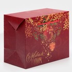 Пакет-коробка «Золото», 23 х 18 х 11 см, Новый год - Фото 2