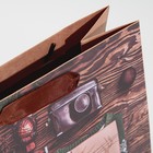 Пакет крафтовый вертикальный «Праздник для него», ML 23 × 27 × 11,5 см - Фото 5