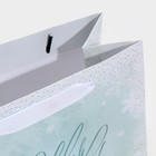 Пакет ламинированный квадратный «Вьюга», 22 х 22 х 11 см, Новый год - фото 21667787