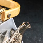 Чайник стеклянный заварочный с бамбуковой крышкой и металлическим фильтром «Октогон», 1,5 л, цвет золотой - Фото 3