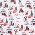 Бумага упаковочная крафтовая «Уютный Новый Год», 50 × 70 см  (артикул 7791212)  большой выбор товаров оптом и в розницу по низким ценам с доставкой