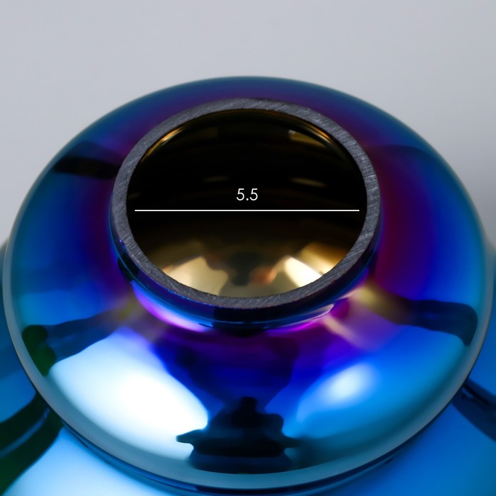 Плафон Динара 1хЕ27 синяя радуга 14х14х15,5см - фото 1888357318