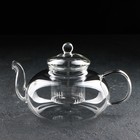 Чайник заварочный со стеклянным ситом, 1,1 л - фото 9840350