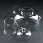 Чайник заварочный со стеклянным ситом, 1,1 л - Фото 2