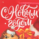 Пакет подарочный новогодний «С новым годом», 30×23×10 см - фото 46798448
