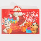 Пакет подарочный новогодний «С новым годом», 30×23×10 см - фото 46798450